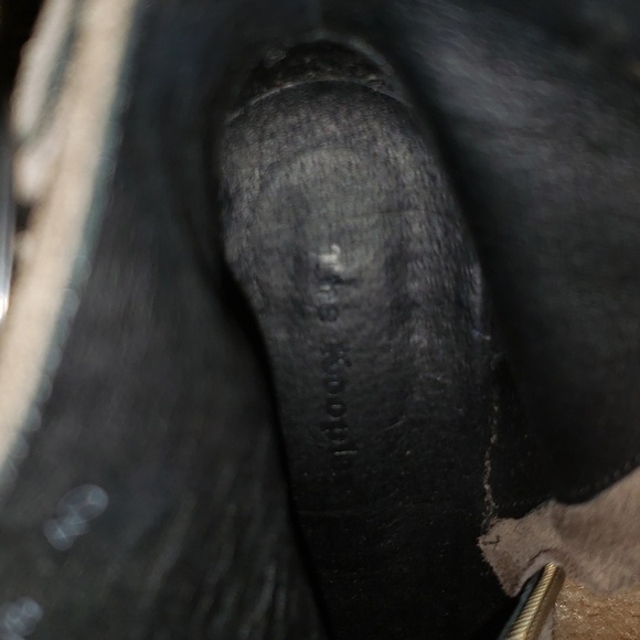 The Kooples fringe buckle genuine leather ankle booties, gray, women's 40 - Picture 11 of 12